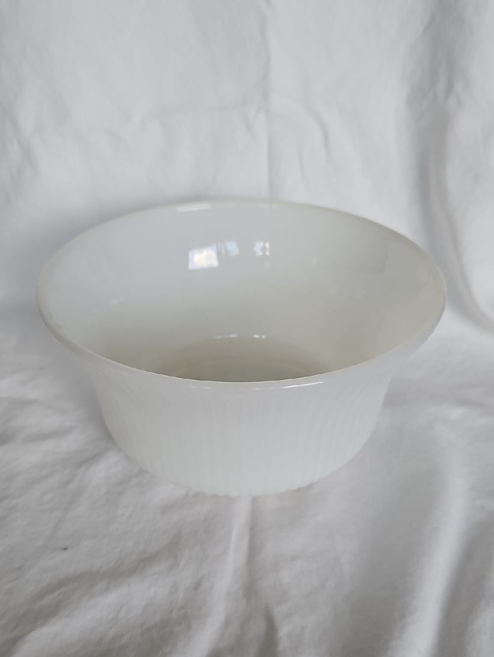 Boden Milk Glass Ribbed Serving Bowl - Picture 2 of 4